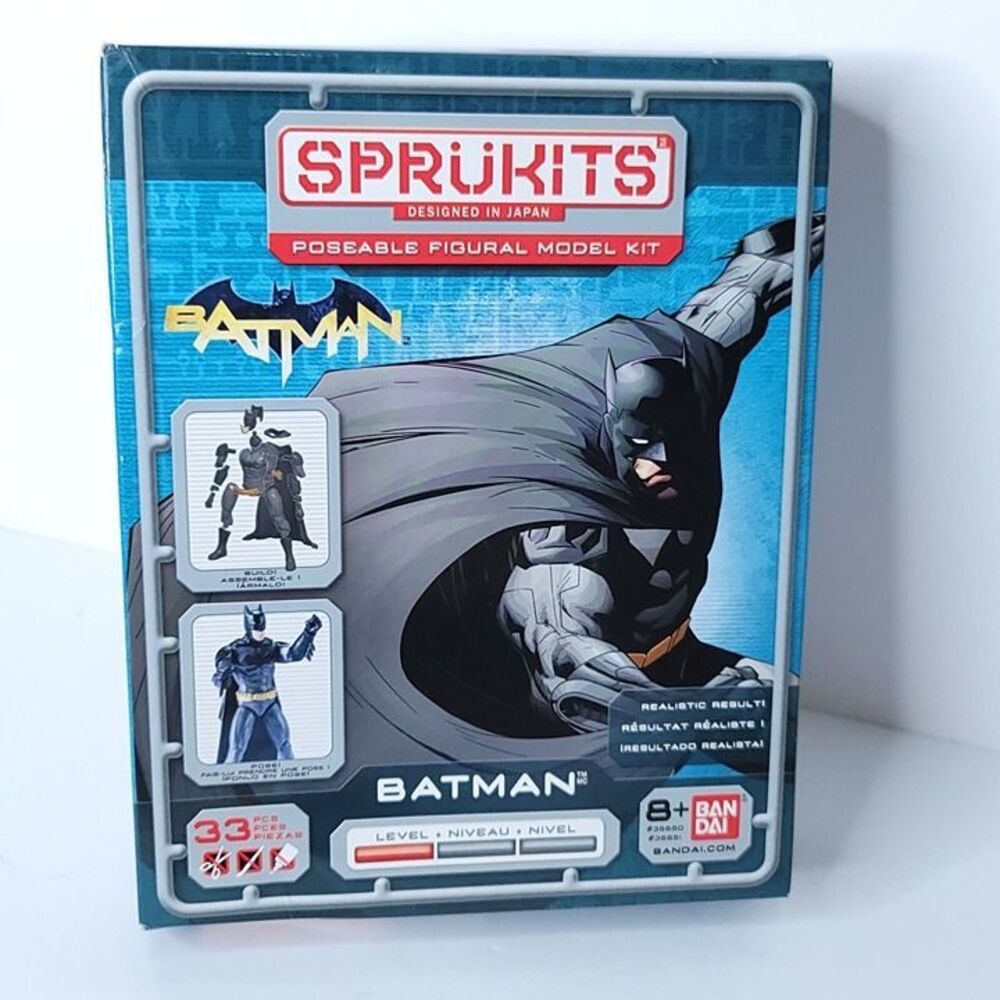 Sprukits BATMAN Poseable Figure Model Kit Level 1 Bandai New Sealed